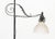 Art Deco Starburst Cut Glass Shade Floor Lamp, black painted metal frame terminating in three scrolled feet. 63.5" H x 19"...