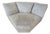 Crate and Barrel Axis - Light Gray Herringbone Corner Sectional Piece For Sale