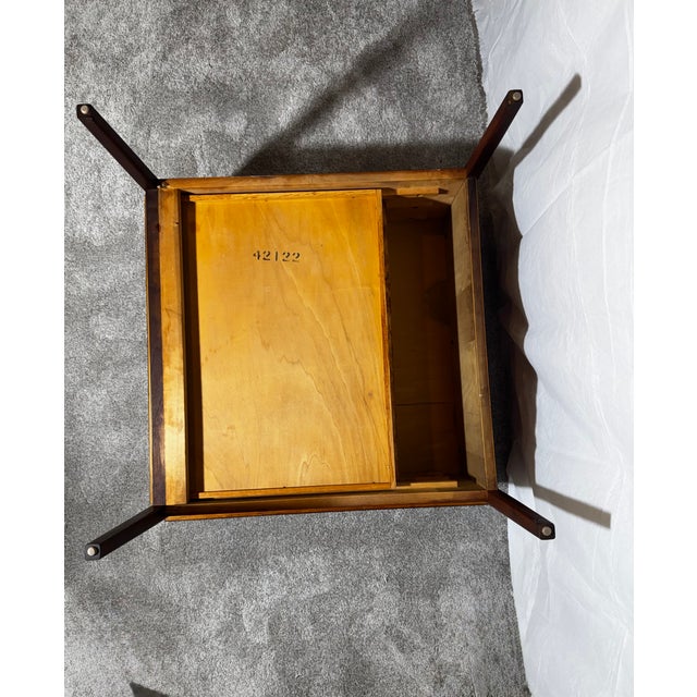 Founders Furniture Company Attributed to Jack Cartwright for Founders Walnut Side Table With Drawers For Sale - Image 4 of 6