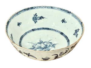 English Blue and White Delft Bowl, 18th Century