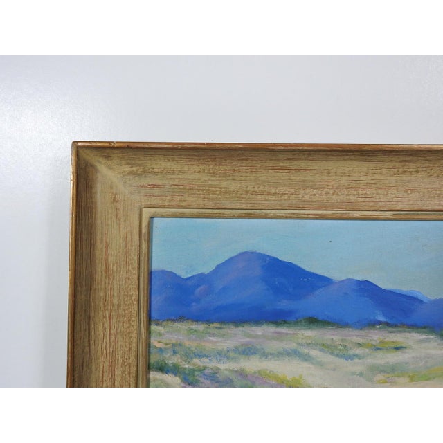 Mid 20th Century Mid 20th Century Flowering Desert Landscape Painting For Sale - Image 5 of 8