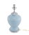 Baby Blue Light Blue Silver-Plated Porcelain Vase Table Lamp For Sale - Image 8 of 8