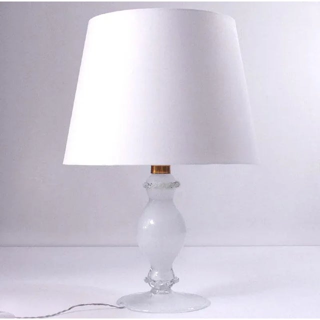 Italian Glass Table Lamp, 1950s For Sale - Image 4 of 8