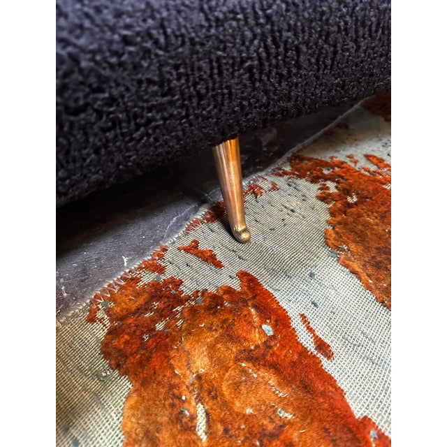 Mid-Century Italian Large Curved Sofa, 1950s - Re-Upholstery Attributed to Federico Munari For Sale - Image 4 of 9