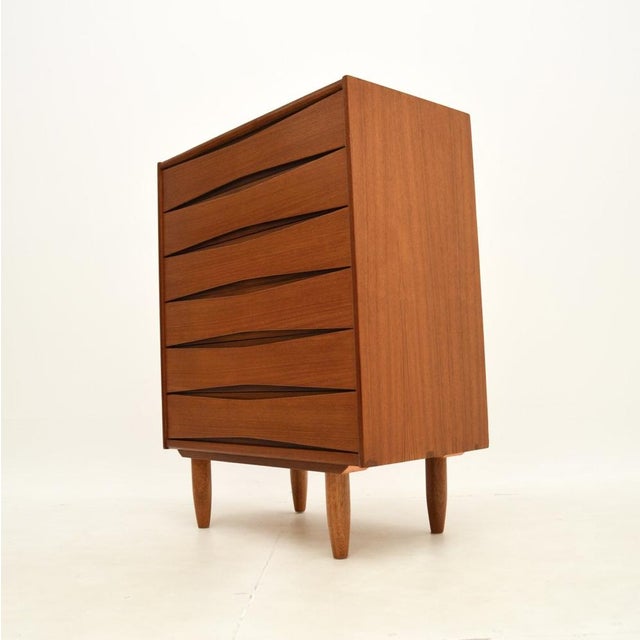 Vintage Scandinavian Teak Chest of Drawers attributed to Skeie & Co., 1960s For Sale - Image 4 of 8