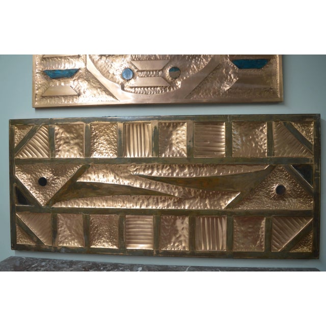 Set of two copper panels. The top panel measures 38.5" W x 21.5" H x .75"D.