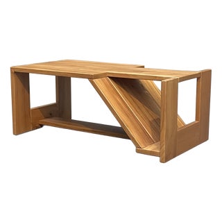 Coffee Table in Elm from Maison Regain, 1980s For Sale