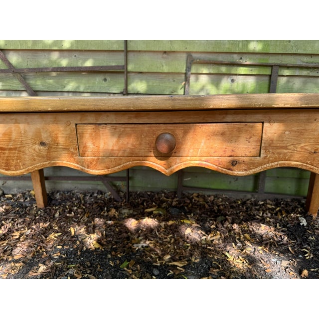 1950s Large Farmhouse Dining Table in Pine, 1955 For Sale - Image 5 of 12
