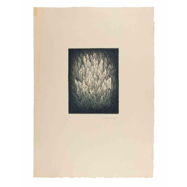 Etching realized by Fritz Schwimbeck in 1918. Edition of 125 realized in Munich on mulberry paper. Hand signed in pencil....