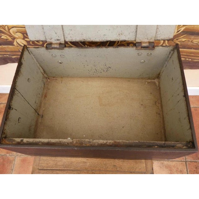 Antique Victorian Cast Iron Military Revenue Chest, 1860 For Sale - Image 11 of 17
