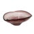 A vintage translucent hand-blown amethyst glass ashtray with controlled bubbles. This piece has a soft triangle shape and...