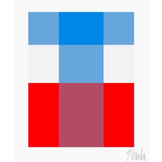 French Picnic, Blue Over Red Fine Art Print 16" X 20" by Liz Roache For Sale