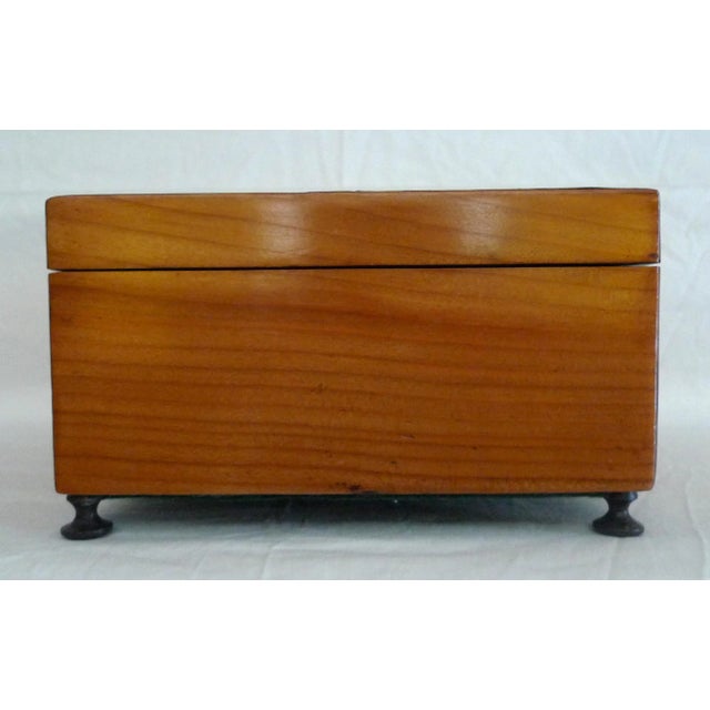 Early 19th Century Cherry Wood Box, Biedermeier Period For Sale - Image 4 of 11
