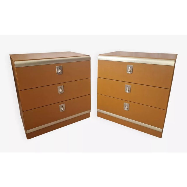 Ochre Yellow Bedside Tables, 1970s, Set of 2 For Sale - Image 10 of 10