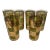 Mid-Century Modern Culver Prado 22 Karat Gold & Green Highballs - Set of 6 For Sale