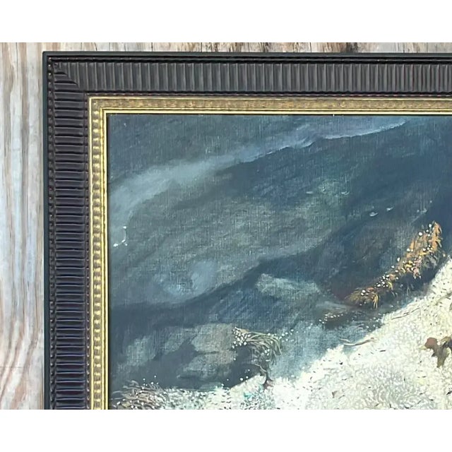 Vintage Boho Original Abstract Oil Painting For Sale - Image 9 of 13