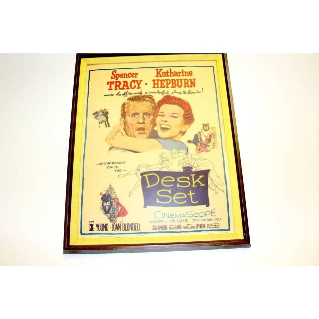 1950s 1950s Original Dated & Numbered Tracy And Hepburn 1957 Movie Poster "Desk Set" For Sale - Image 5 of 5
