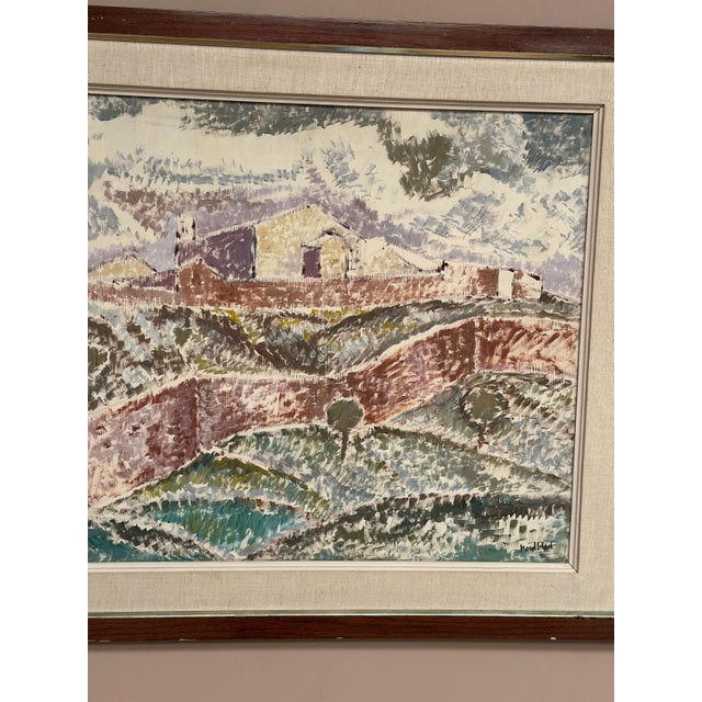 Gösta Nordblad, Landscape with Buildings, 1960s, Oil on Canvas, Framed For Sale - Image 17 of 18