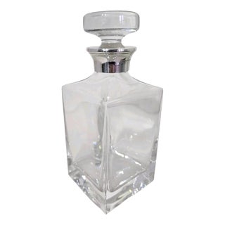 Sterling Silver Mounted Crystal Decanter, 2001 For Sale