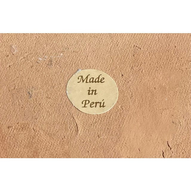 Circa 1970/1980 Intricately Handcrafted Terracotta Tabletop Manger Nativity Scene, Peru For Sale - Image 11 of 12