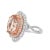 Modern Elegant Morganite & Diamond Halo Ring – Vintage-Inspired Luxury, Size 6.25 For Sale - Image 3 of 6