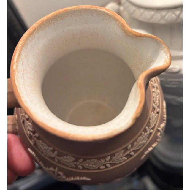Antique Adam's Lilac Jasper Dip / Lilac Jasperware Petite Pitcher, Made in England For Sale - Image 14 of 15