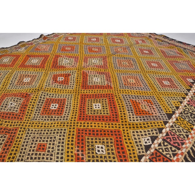 1950s Geometric Anatolian Kilim Rug For Sale - Image 10 of 10