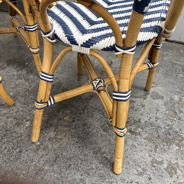 Serena & Lily Riviera Rattan Dining Side Chairs, Set of Five For Sale - Image 10 of 12