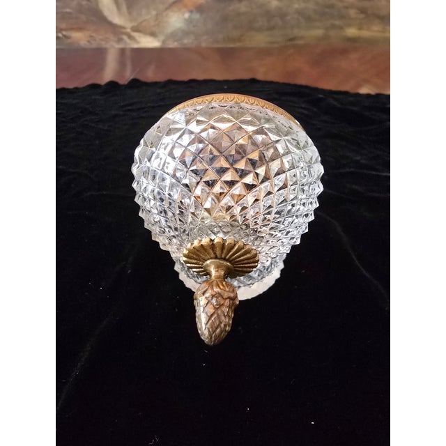 1940s Vintage Pre Mid Century Baccarat Style Crystal Dome Box For Sale - Image 5 of 8