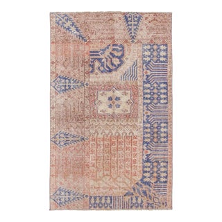 Small Vintage Decorative Oushak Rug For Sale