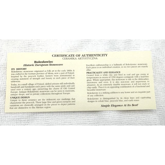 Polish Pottery' Unikat ’The Ultimate Bakeware Collection” Rectangular Edged Baker # 1491 With Coa by Ceramika Artystyczna Company For Sale - Image 12 of 12