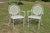 Wrought Iron Patio Set—Four Armchairs and a Table With a Glass Top For Sale - Image 10 of 18