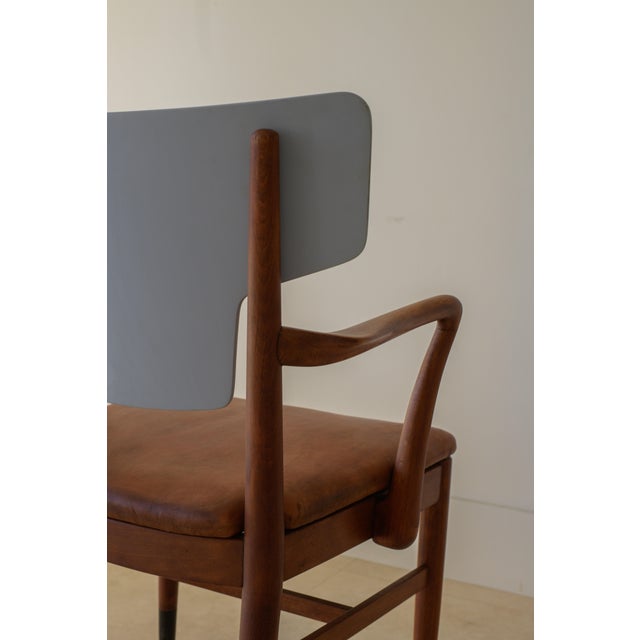 Attributed to Peter Hvidt and Orla Molgaard-Nielsen Armchair for Fritz Hansen Denmark, C. 1950 For Sale - Image 10 of 11