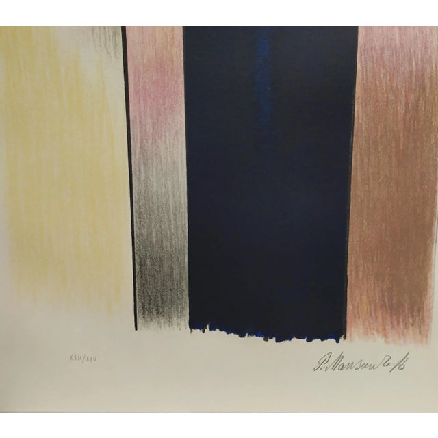 Paul Mansouroff, Abstract Lithograph on Paper, 1970s For Sale - Image 4 of 5