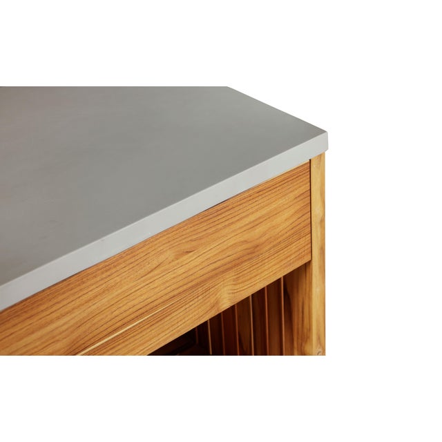 Eclipse Outdoor Solid Teak Wood Kitchen Island For Sale - Image 10 of 10