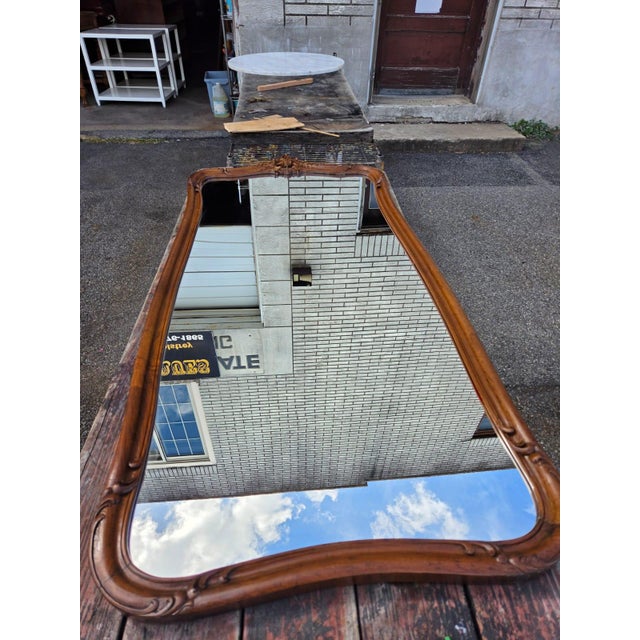 19th Century French Walnut Hallway Mirror. For Sale - Image 16 of 16