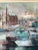 1960s Vintage Harbor Scene Jean Kalisch Abstract Painting Oil on Board For Sale - Image 10 of 12