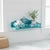 Add a cheerful pop of vintage charm with this teal painted wooden wall shelf featuring turned spindle gallery rails....