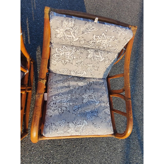Mid 20th Century Ficks Reed Boho Chic Bamboo Lounge Chairs - a Pair ...