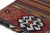 1950s Vintage Persian Kilim Rug in Polychromatic Geometric Patterns by Rug & Kilim For Sale - Image 5 of 8