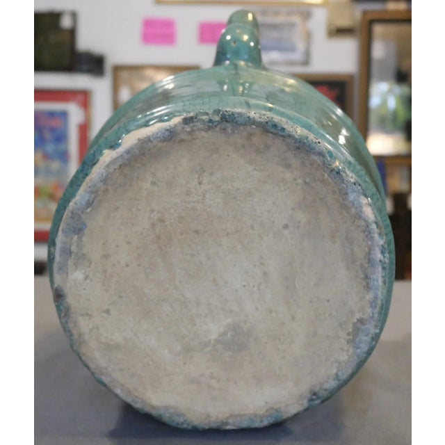 Emerald Early 20th Century Chinese Emerald Green Glazed Shiwan Pottery Well Bucket Form Water Pot For Sale - Image 8 of 8