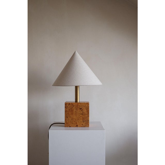 Modern Burl Wood Table Lamp, 1970s For Sale - Image 4 of 10