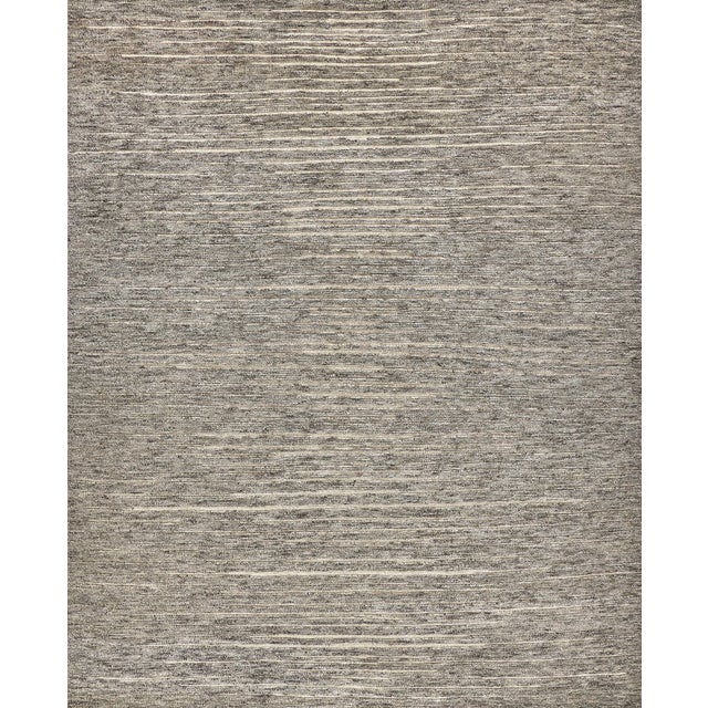 Gray Exquisite Rugs Eaton Hand-Knotted New Zealand Wool & Bamboo Silk Gray Rug-9'X12' For Sale - Image 8 of 8