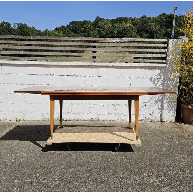Mid-Century Modern French Extendable Dining Table, 1960s For Sale - Image 9 of 16