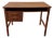 Vintage Compact Danish Modern Teak Two Drawer Writing Desk, Circa 1960's For Sale