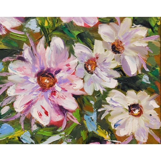 Experience the joy of a blossoming garden with 'Blossom Dance,' an original oil painting on canvas. This 16" x 20" piece...