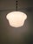 Metal Large Art Deco Pendant Light in White Opaline Glass, 1930s For Sale - Image 7 of 13