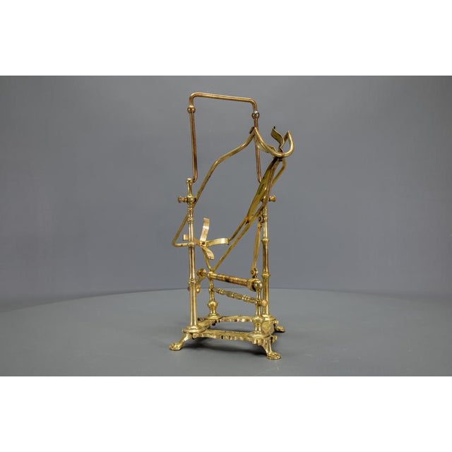 Metal French Art Deco Brass and Bronze Mechanical Wine Pourer Stand, 1930s For Sale - Image 7 of 18