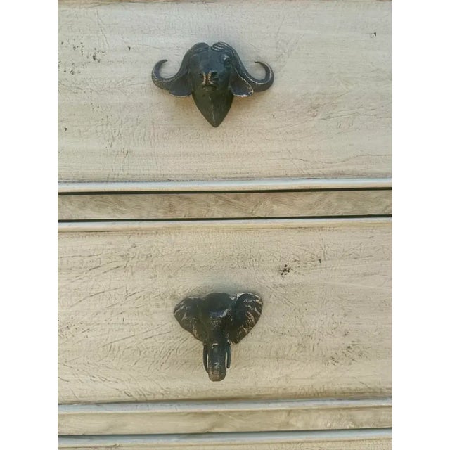Rare Vintage Thomasville Ernest Hemingway "Kenyan" Chest of Drawers on Monkey Pedestal For Sale In Savannah - Image 6 of 11
