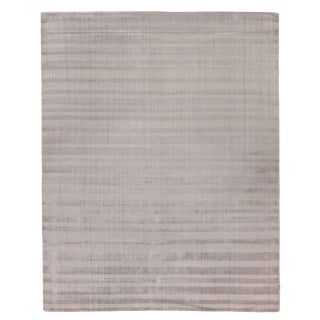 Iscar Hand loom Wool/Viscose Ash Rug-8'x10'" For Sale